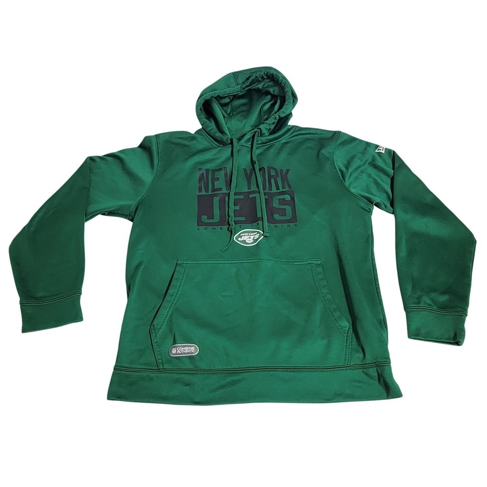 New Era New York Jets NFL Combine Authentic Training Hoodie Green Mens Small